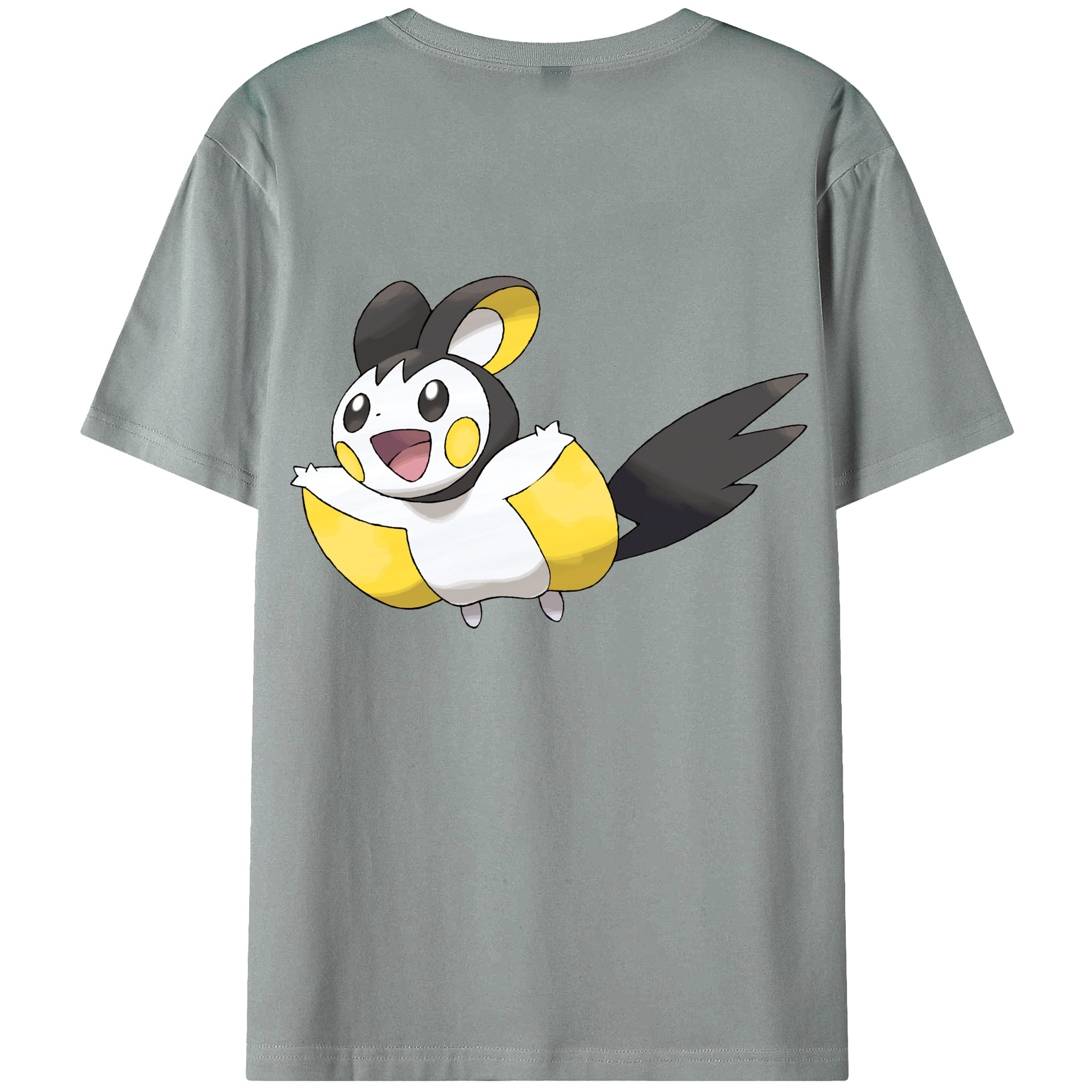 （画像用） ポケットモンスター Pokémon 綿100％ メンズ半袖Tシャツ（バックプリント） 通気性